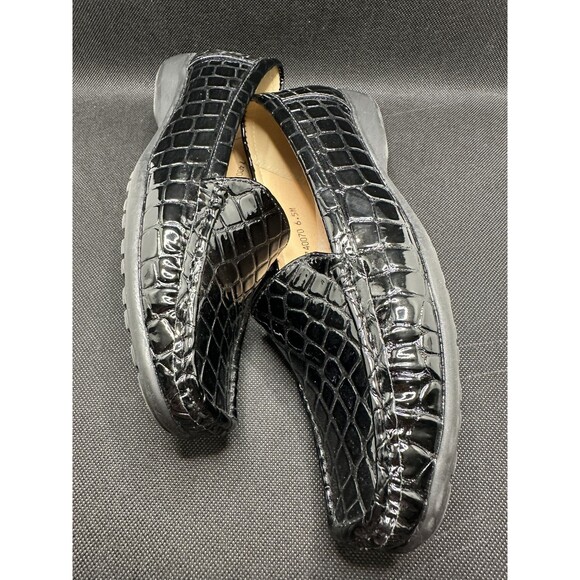 Pierre Dumas “Hazel” Women's 6.5M Black Patent Croc Embossed Casual Loafers - Picture 7 of 8